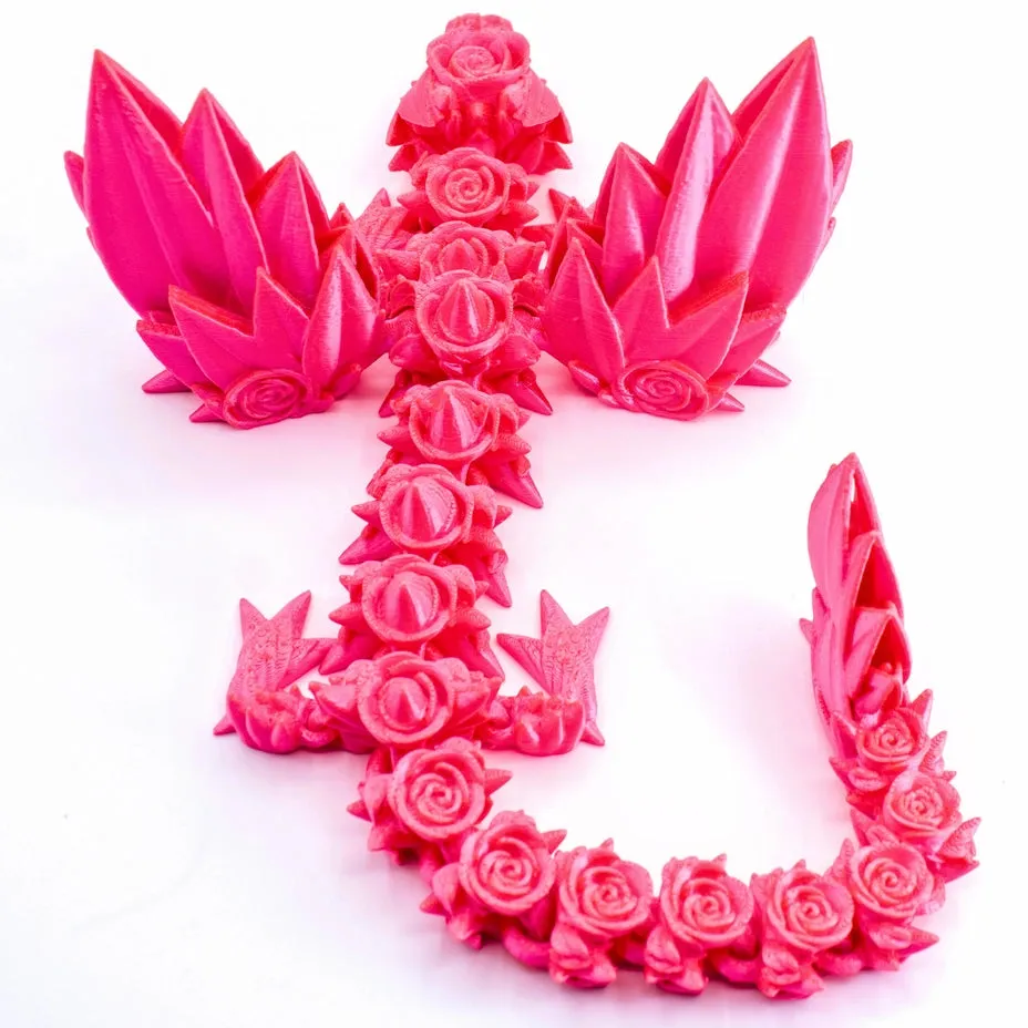 13 Inch Metallic Neon Pink Rosewing Dragon Fidget