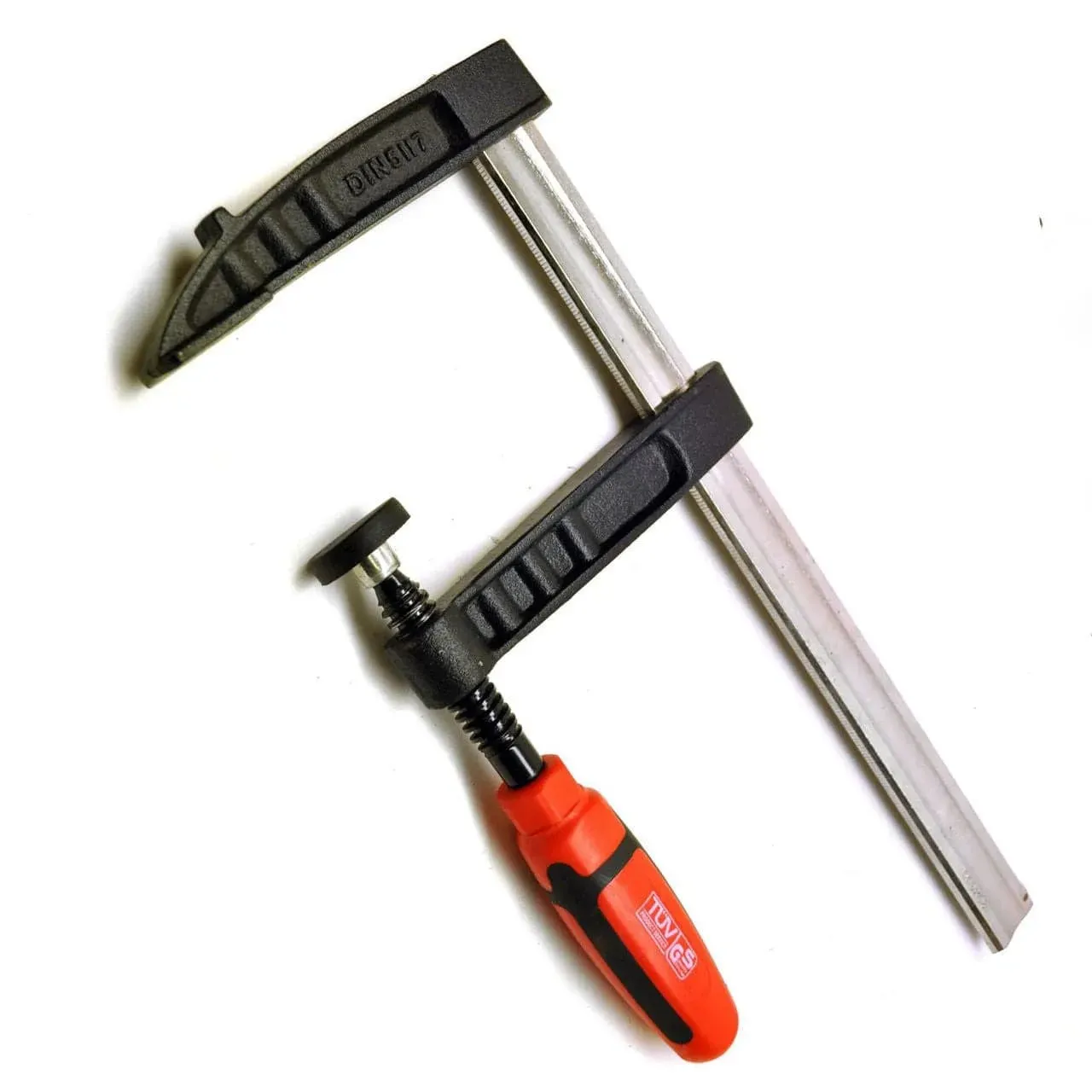 2 PACK - HEAVY DUTY 300MM X 50MM F CLAMPS - SOFT GRIP HANDLE QUICK SLIDE