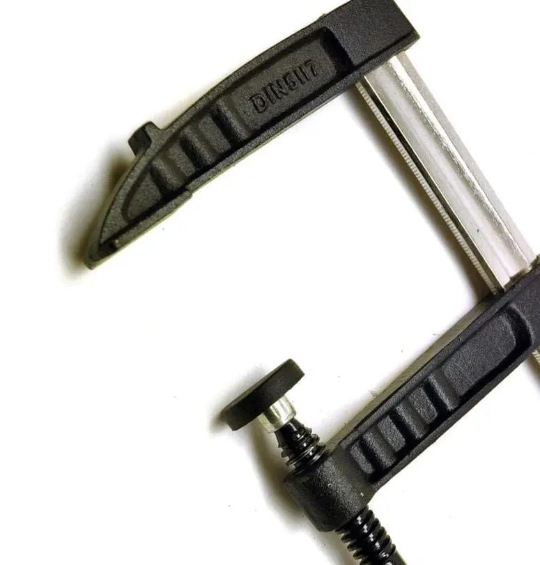 2 PACK - HEAVY DUTY 300MM X 50MM F CLAMPS - SOFT GRIP HANDLE QUICK SLIDE