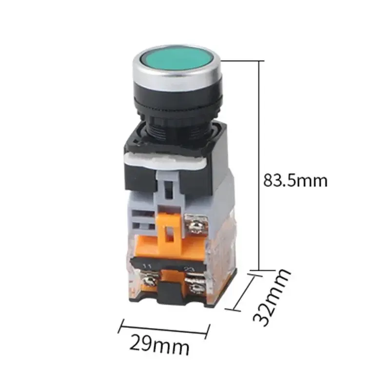 22mm LA38-11D/11DS Quality Sliver Contact Push Button Switch with Light on/Off Momentary/Latching220V LED Indicators