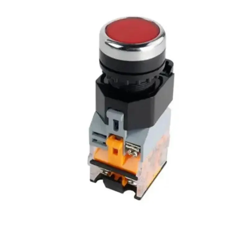 22mm LA38-11D/11DS Quality Sliver Contact Push Button Switch with Light on/Off Momentary/Latching220V LED Indicators