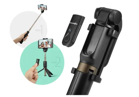 3-in-1 Selfie Stick & Tripod With Bluetooth Remote