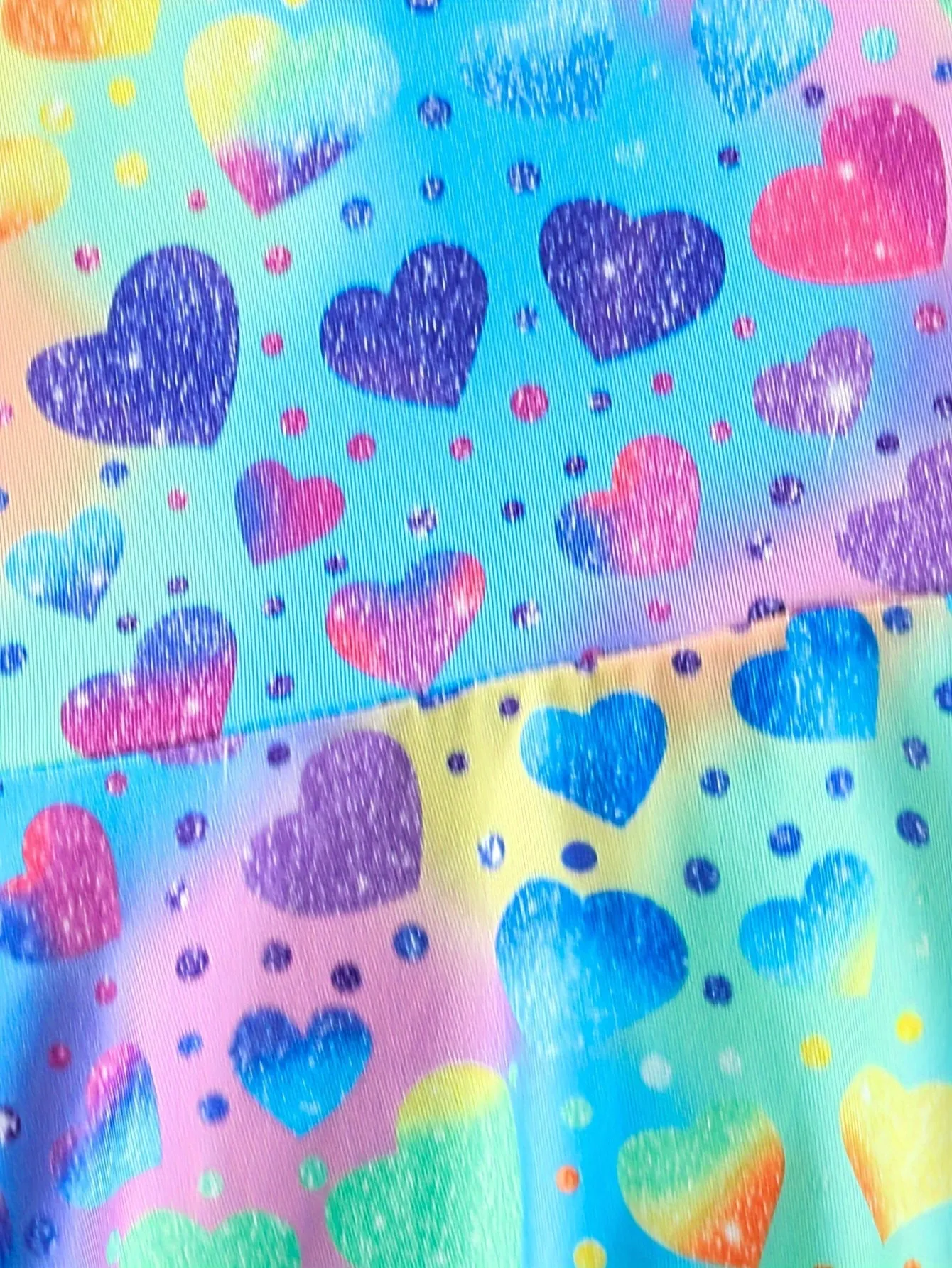 3-Piece Girls Unicorn/Fish Scales/Hearts Dress Set - Adorable Full-Print Ruffle Sleeve Casual Outfits for Everyday Adventures