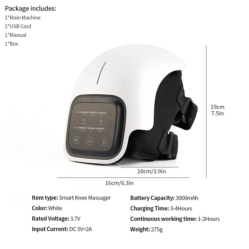 Ultimate 4-in-1 Smart Knee Massager with Soothing Heat, Infrared Relief, and Laser Therapy for Enhanced Comfort and Recovery
