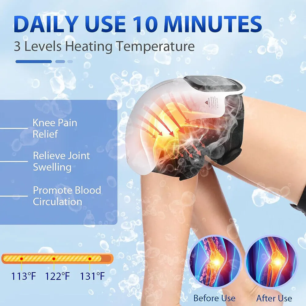Ultimate 4-in-1 Smart Knee Massager with Soothing Heat, Infrared Relief, and Laser Therapy for Enhanced Comfort and Recovery