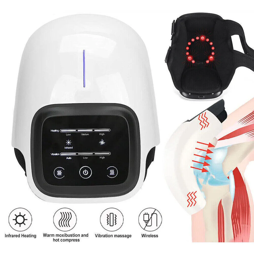 Ultimate 4-in-1 Smart Knee Massager with Soothing Heat, Infrared Relief, and Laser Therapy for Enhanced Comfort and Recovery