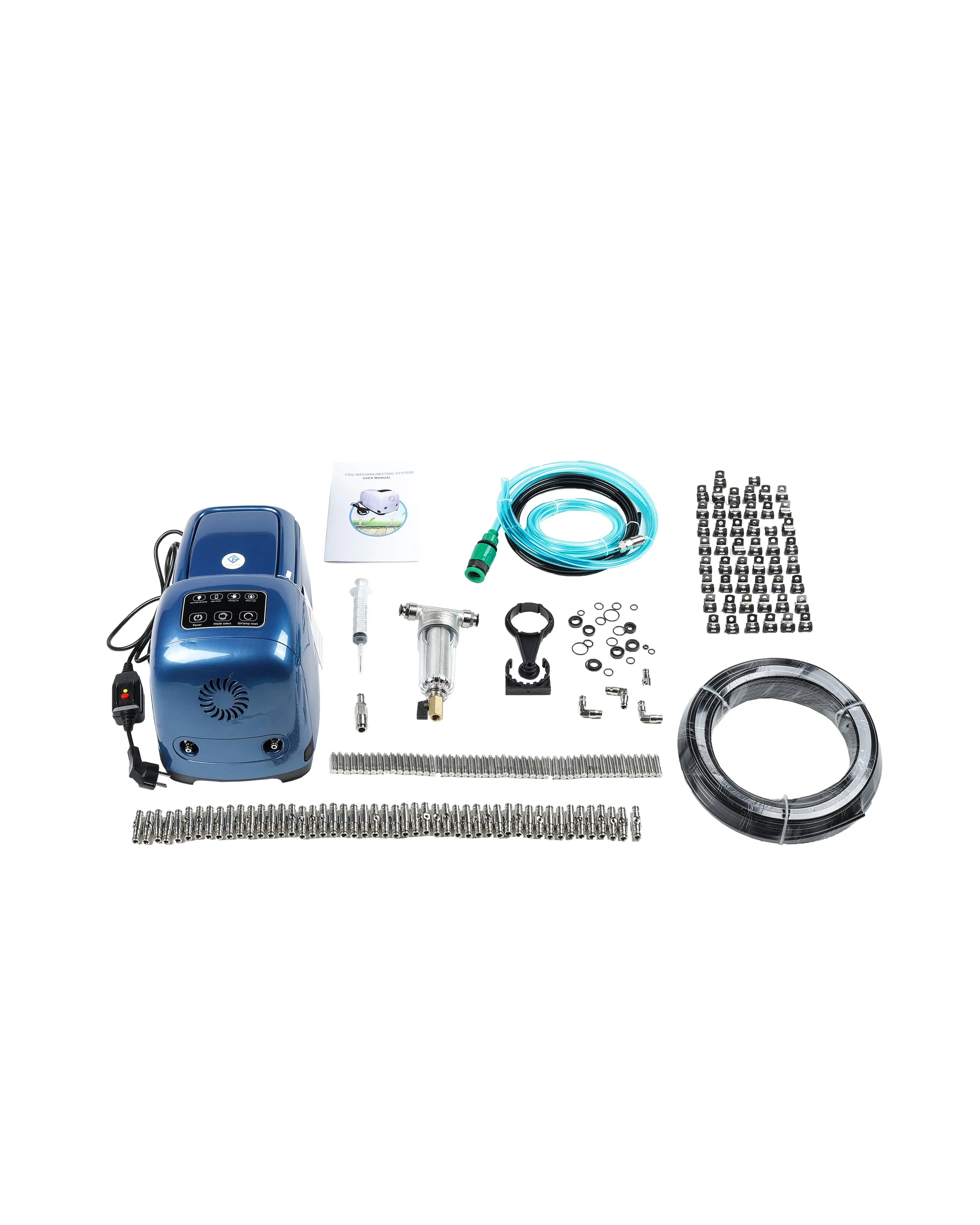 50-Nozzle High-Pressure DIY Misting System — Nylon Lines (Covers up to 100 ft)
