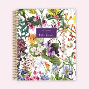 8.5x11 Teacher Planner - Colorful Florals White