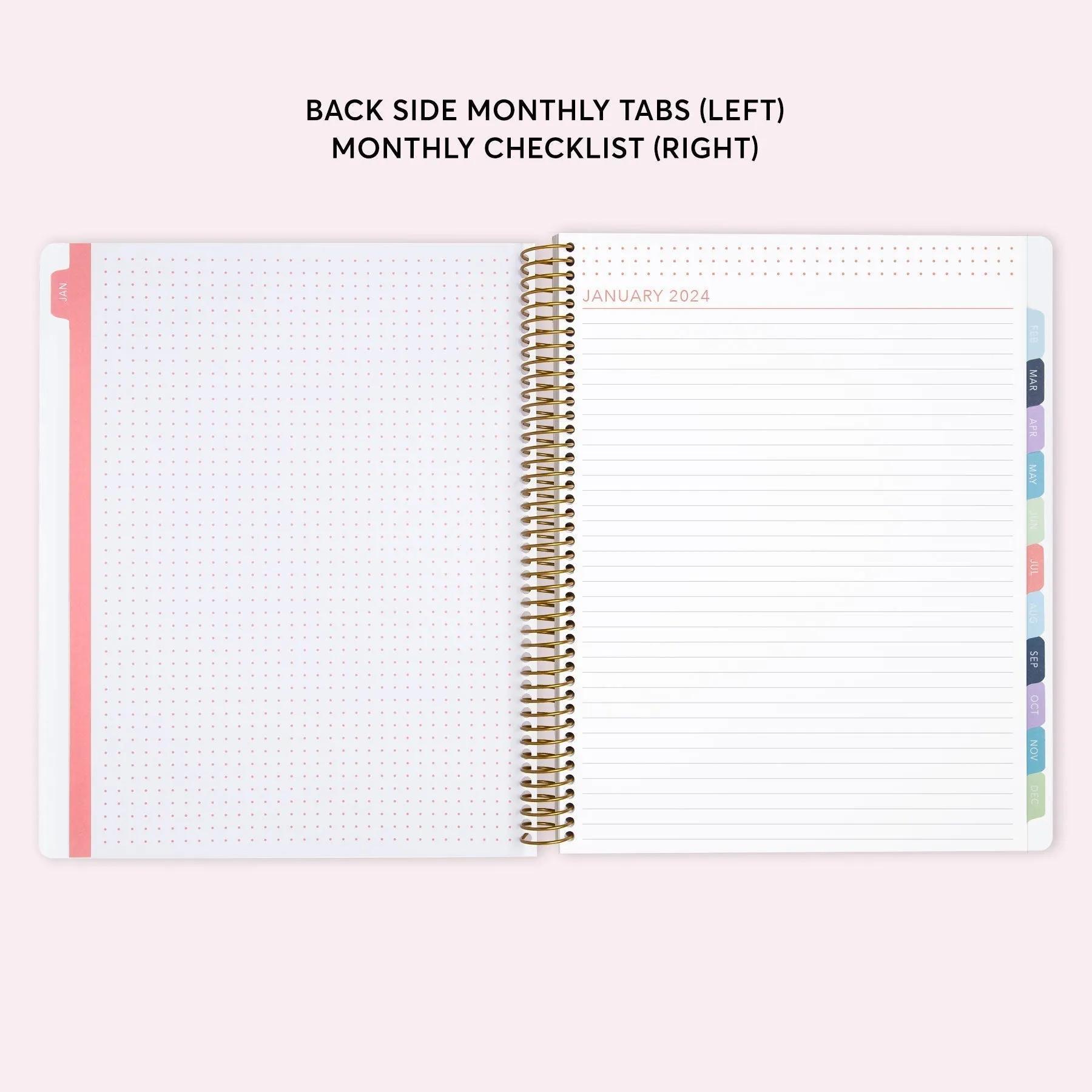 8.5x11 Teacher Planner - Flower Frame Blue