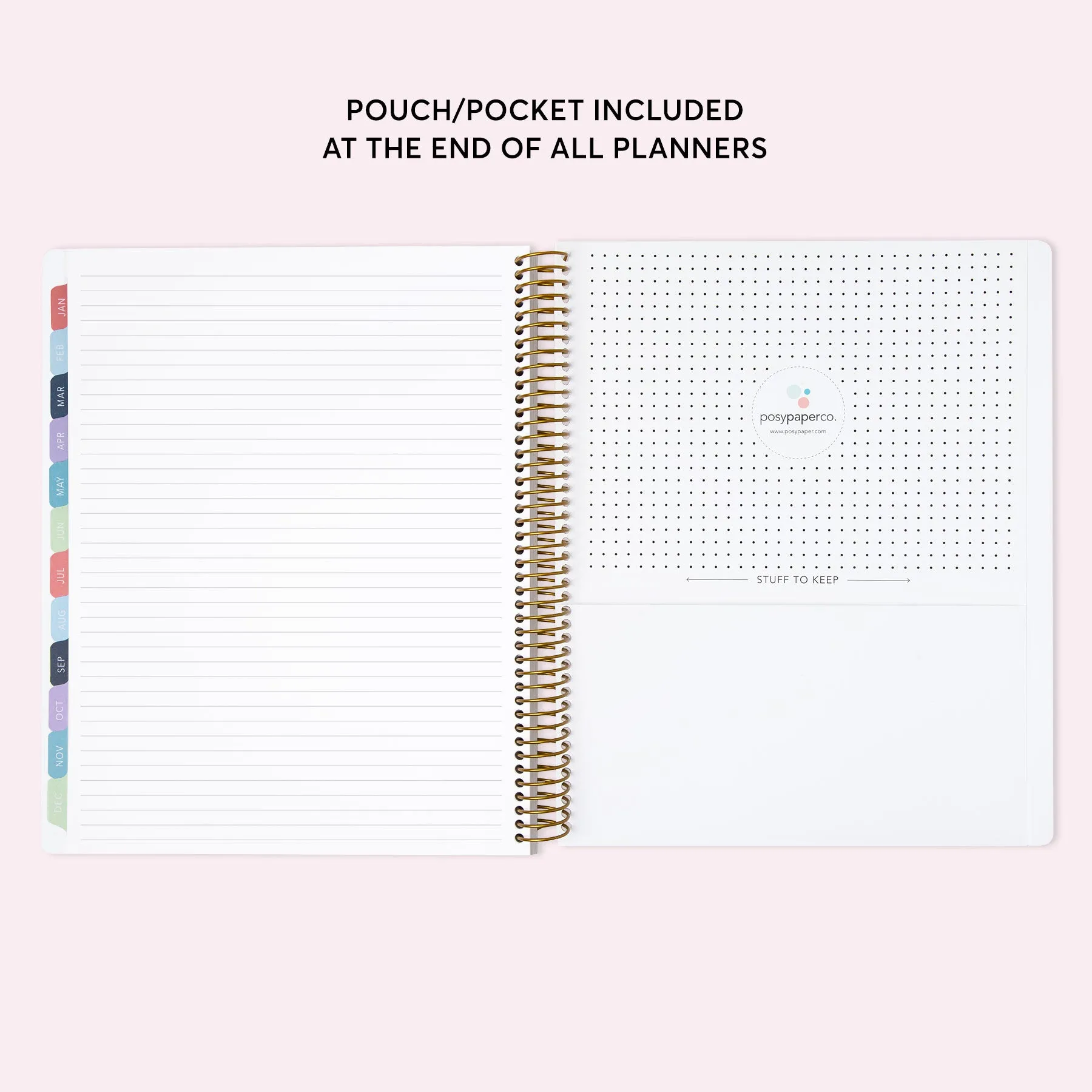 8.5x11 Teacher Planner - Navy Blue Pink Watercolor Floral