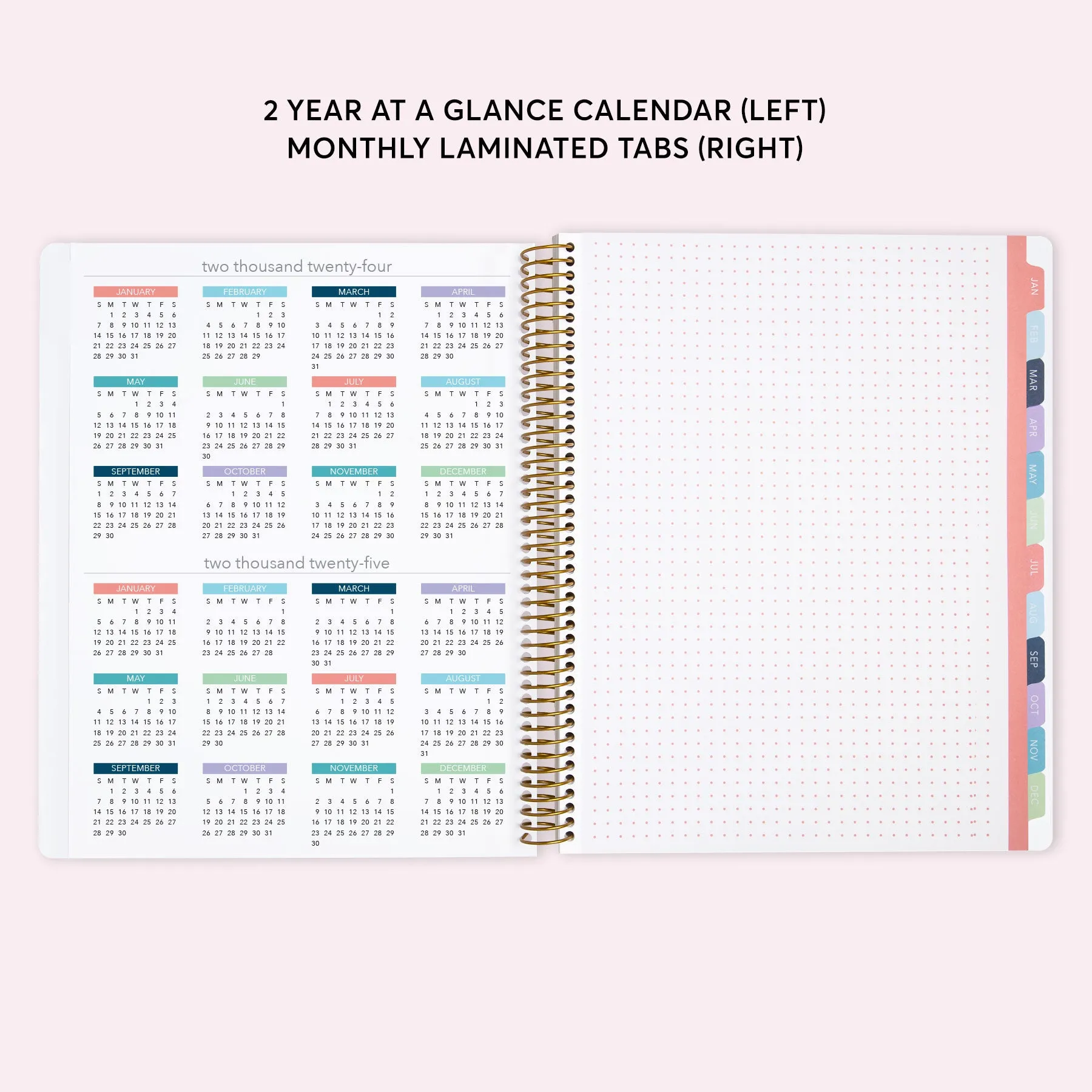 8.5x11 Teacher Planner - Navy Blue Pink Watercolor Floral