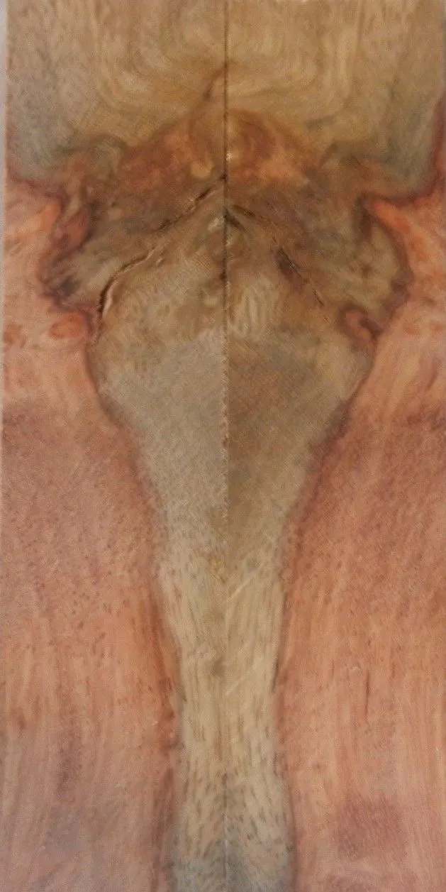 Afzelia Burl w Sap (2 pc) Knife Scaless 1/4" x 1 1/2" x 6" - 8162