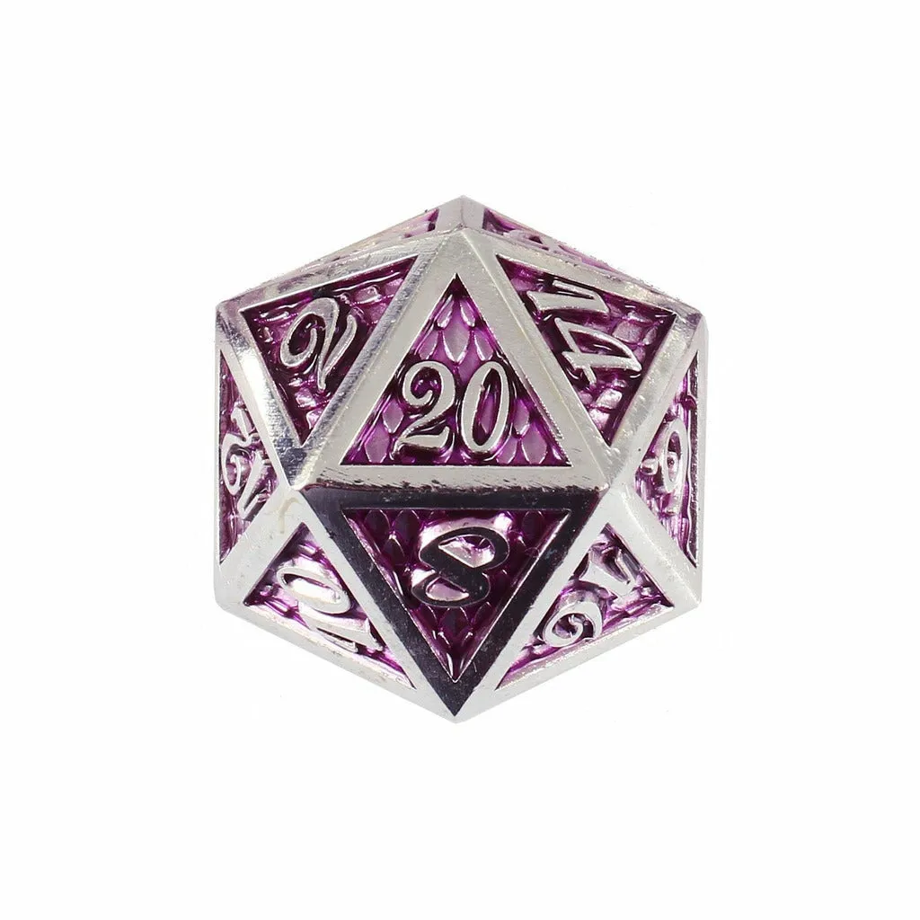 Amethyst Dragon Metal RPG Dice Set