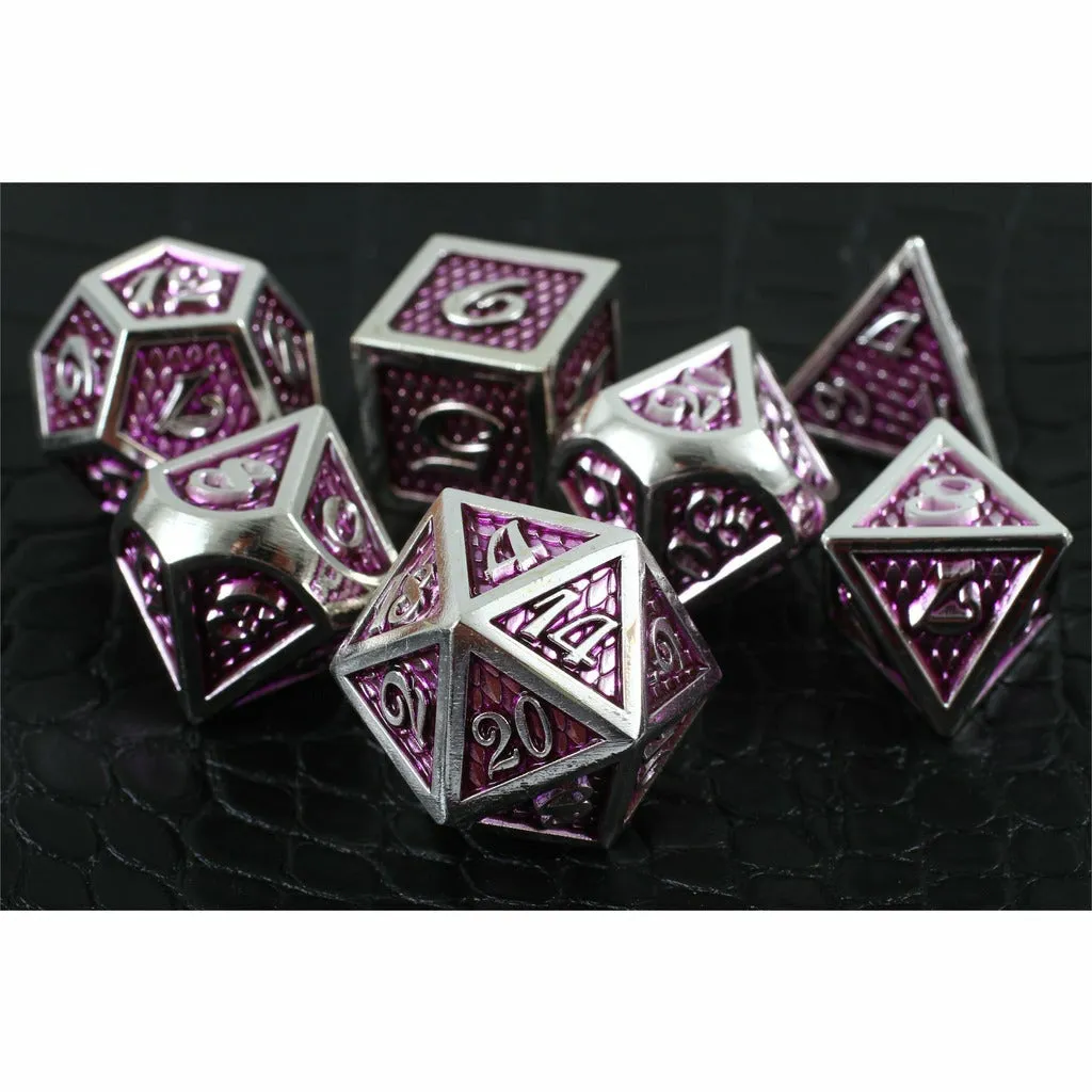 Amethyst Dragon Metal RPG Dice Set