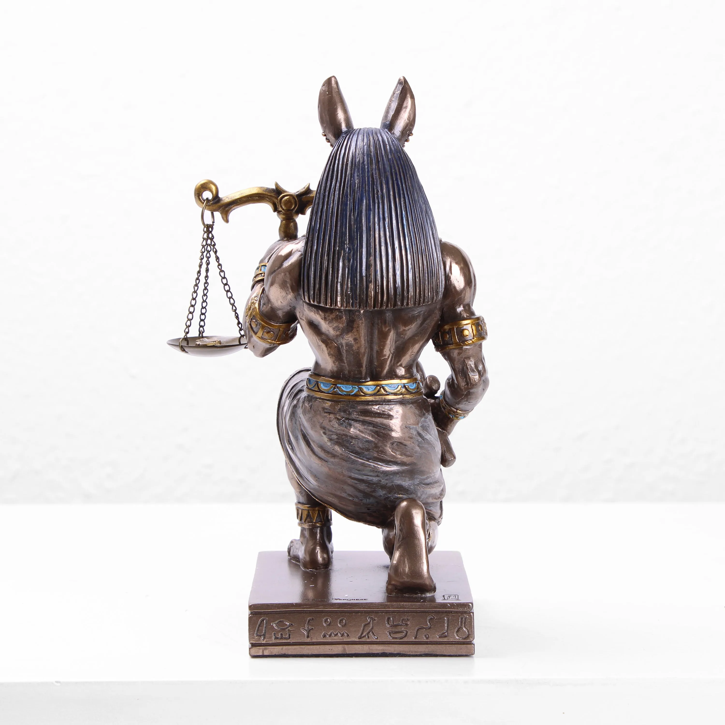 Anubis Kneeling with Scales of Justice (Cold Cast Bronze Sculpture)
