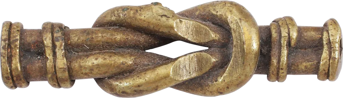 ASHANTI FIGURAL GOLD WEIGHT, SQUARE KNOT C.1900, ex: Sir Cecil Armitage Collection
