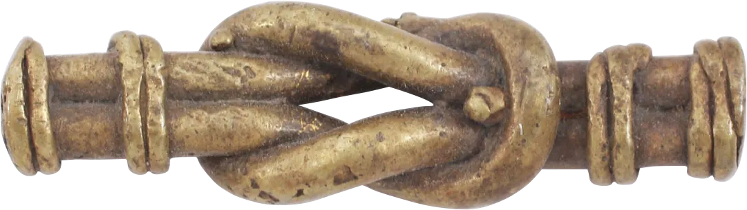 ASHANTI FIGURAL GOLD WEIGHT, SQUARE KNOT C.1900, ex: Sir Cecil Armitage Collection