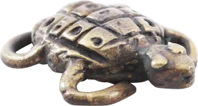 ASHANTI FIGURAL GOLD WEIGHT, TURTLE C.1900, ex: Sir Cecil Armitage Collection