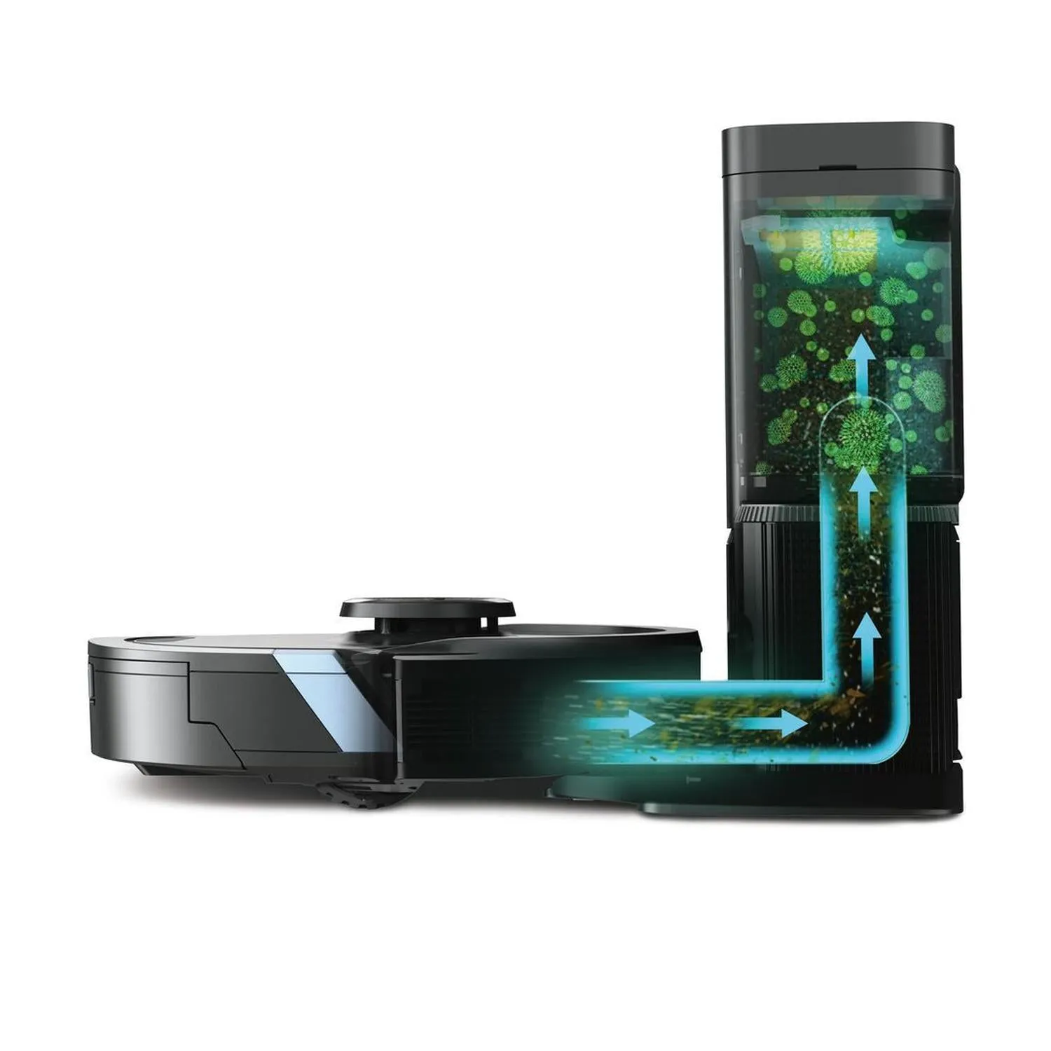 Aspiradora Robot con sistema de autovaciado - Shark Matrix Plus 2 en 1, Negro RV2610WAMX