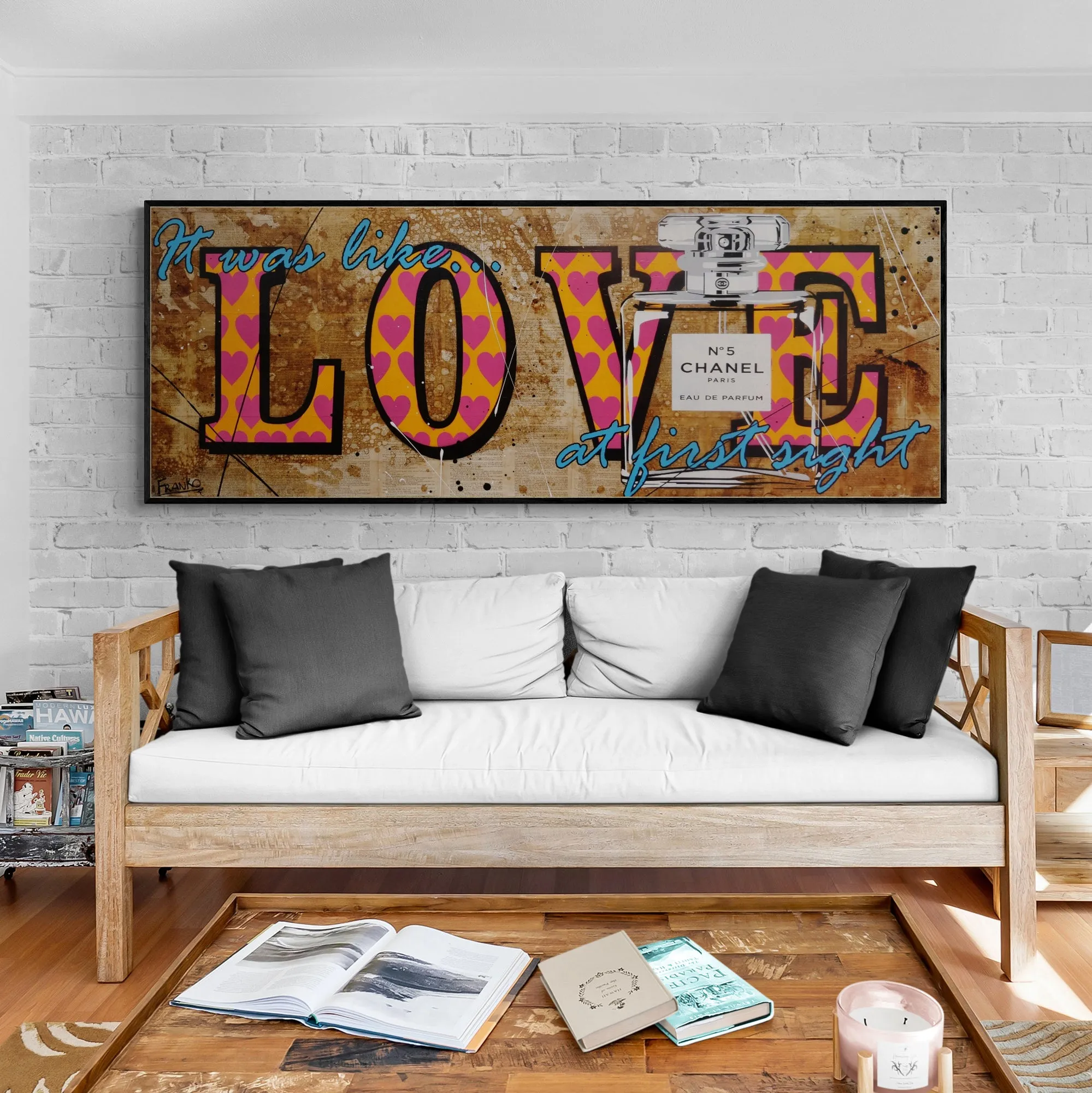 At First Sight 160cm x 160cm Urban Pop Book Club Painting (SOLD)