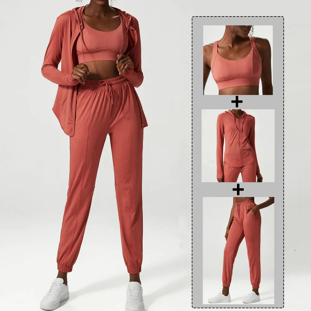 Athletic Clothing Set for Womens in Three Tones - SF2090