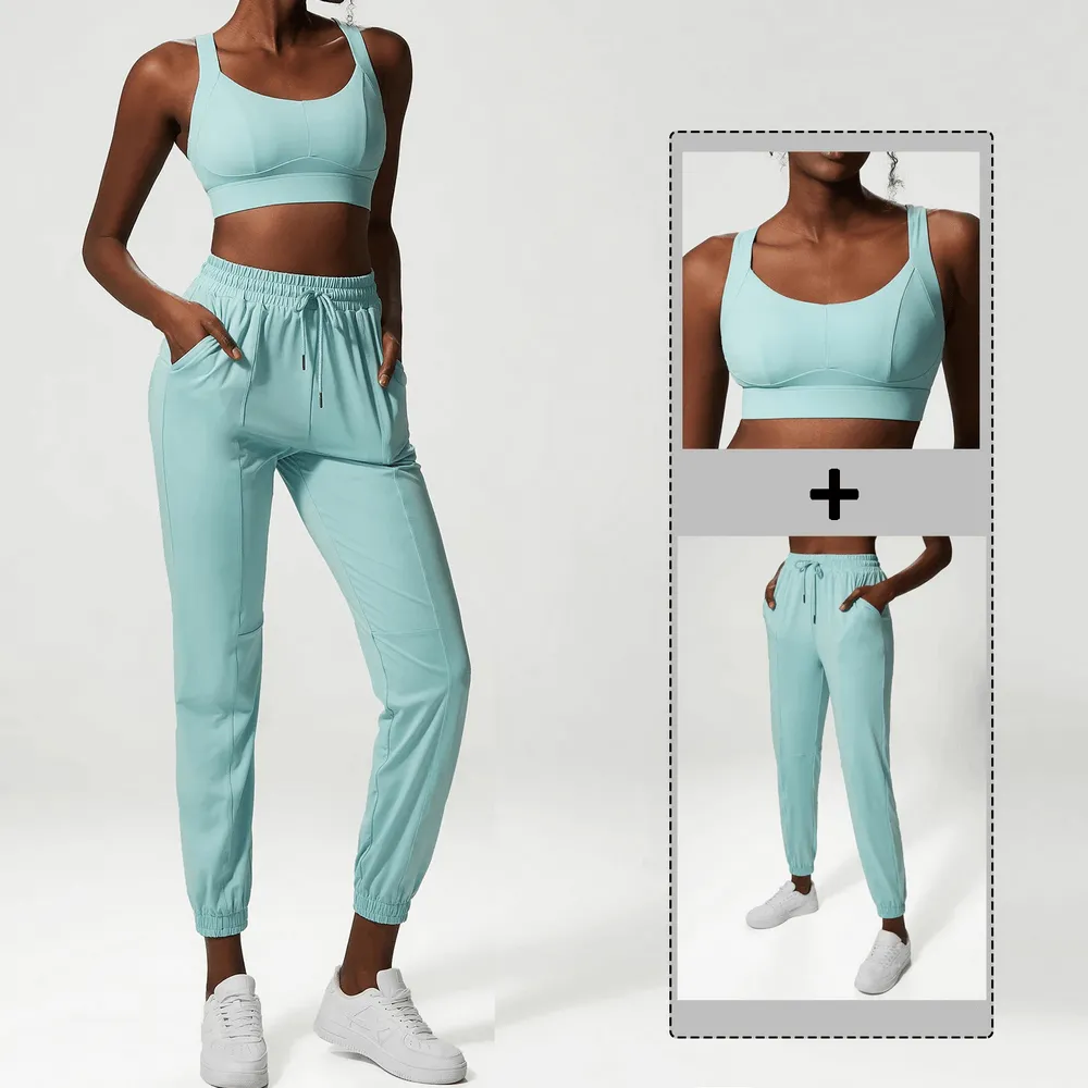 Athletic Clothing Set for Womens in Three Tones - SF2090