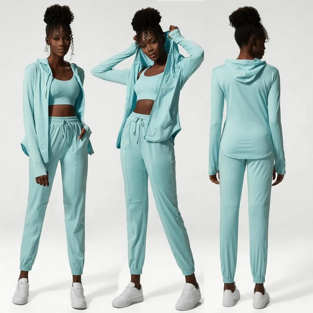 Athletic Clothing Set for Womens in Three Tones - SF2090