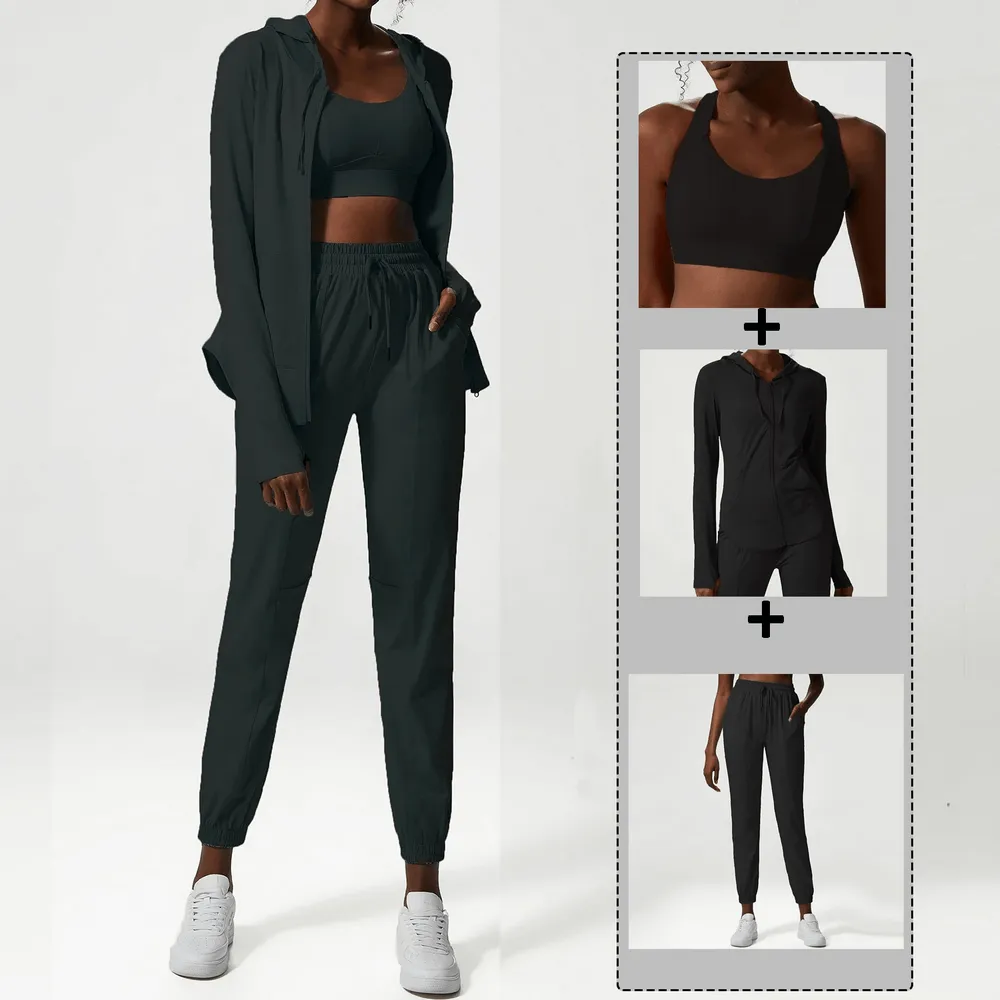 Athletic Clothing Set for Womens in Three Tones - SF2090