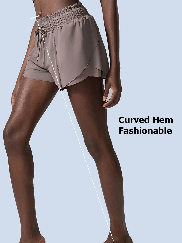 Athletic Women's Dual-Layer Running Shorts - SF2231
