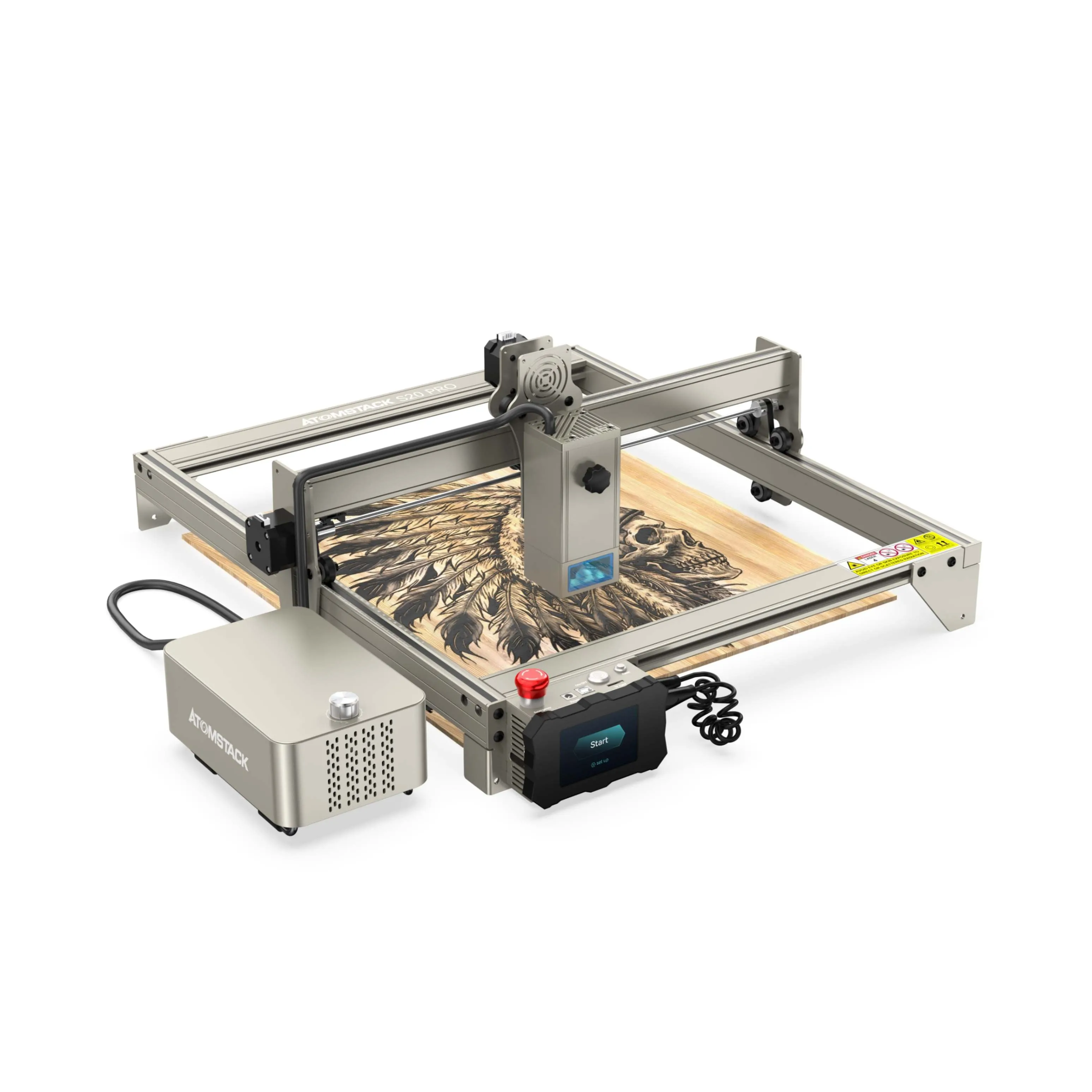 Atomstack S20 Pro 130W Laser Wood Engraving Machine 20w Output With Air Assist Kits