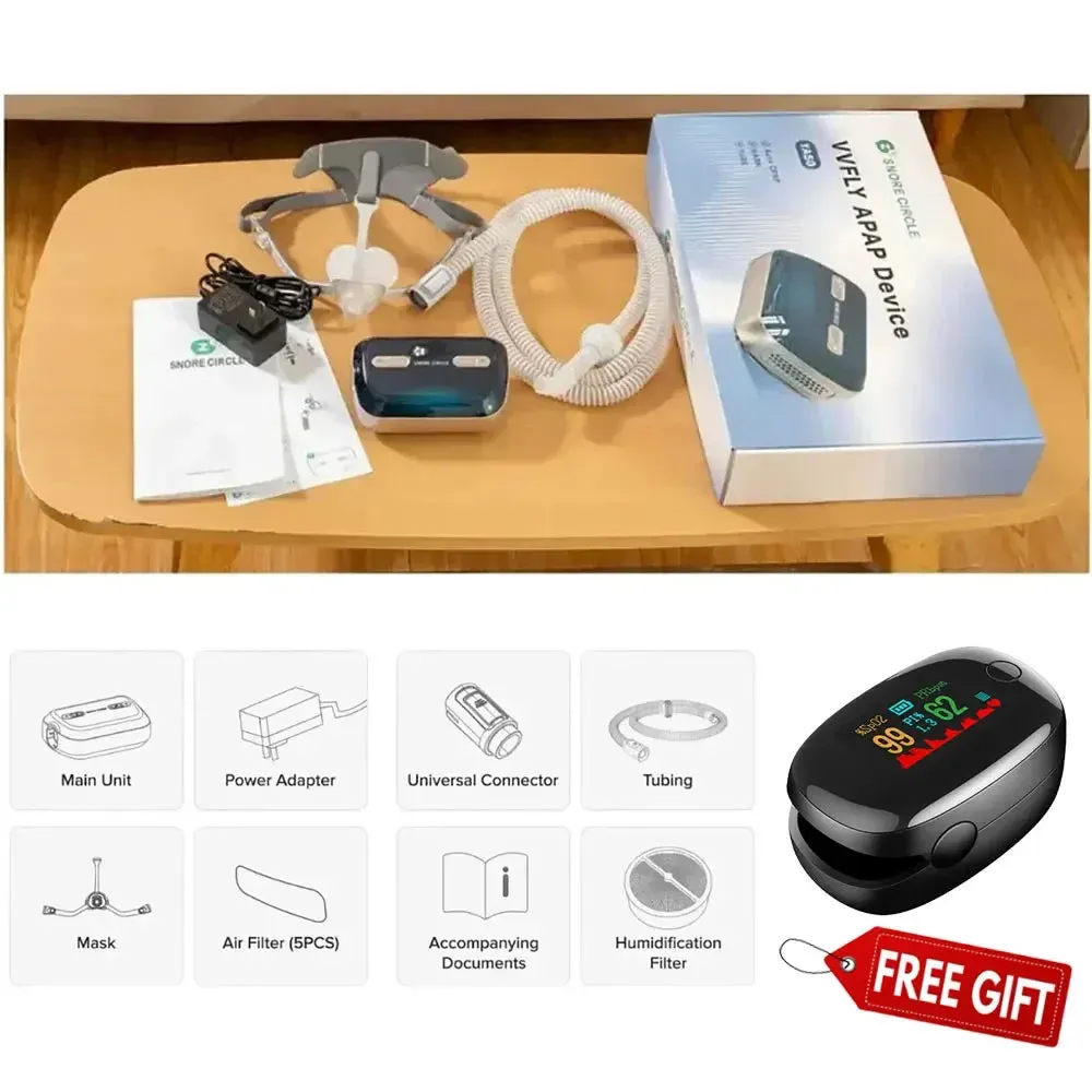 Auto CPAP APAP: Portable Ventilator for Sleep Apnea Syndrome and OSA, Featuring Bluetooth Functionality to Combat Snoring and Improve Sleep Quality