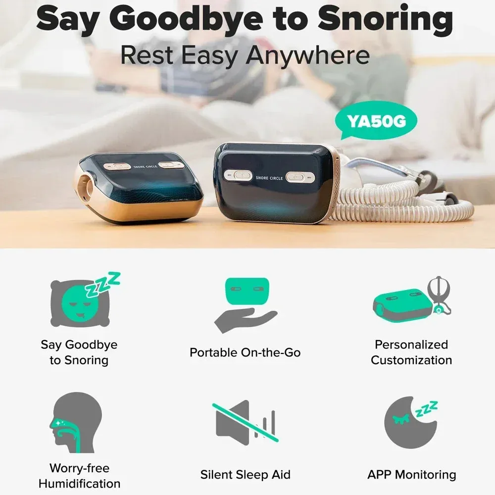 Auto CPAP APAP: Portable Ventilator for Sleep Apnea Syndrome and OSA, Featuring Bluetooth Functionality to Combat Snoring and Improve Sleep Quality