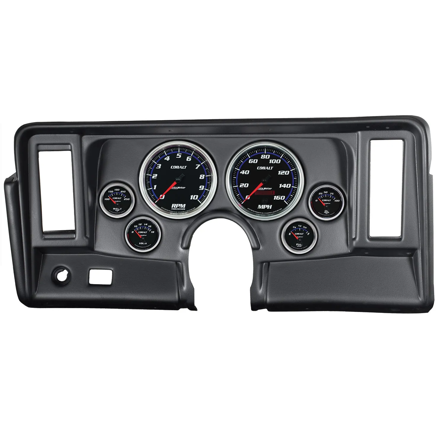 AutoMeter 7024-CB DIRECT FIT DASH KIT; NOVA 69-76; TACH/MPH/FUEL/OILP/WTMP/VOLT; COBALT