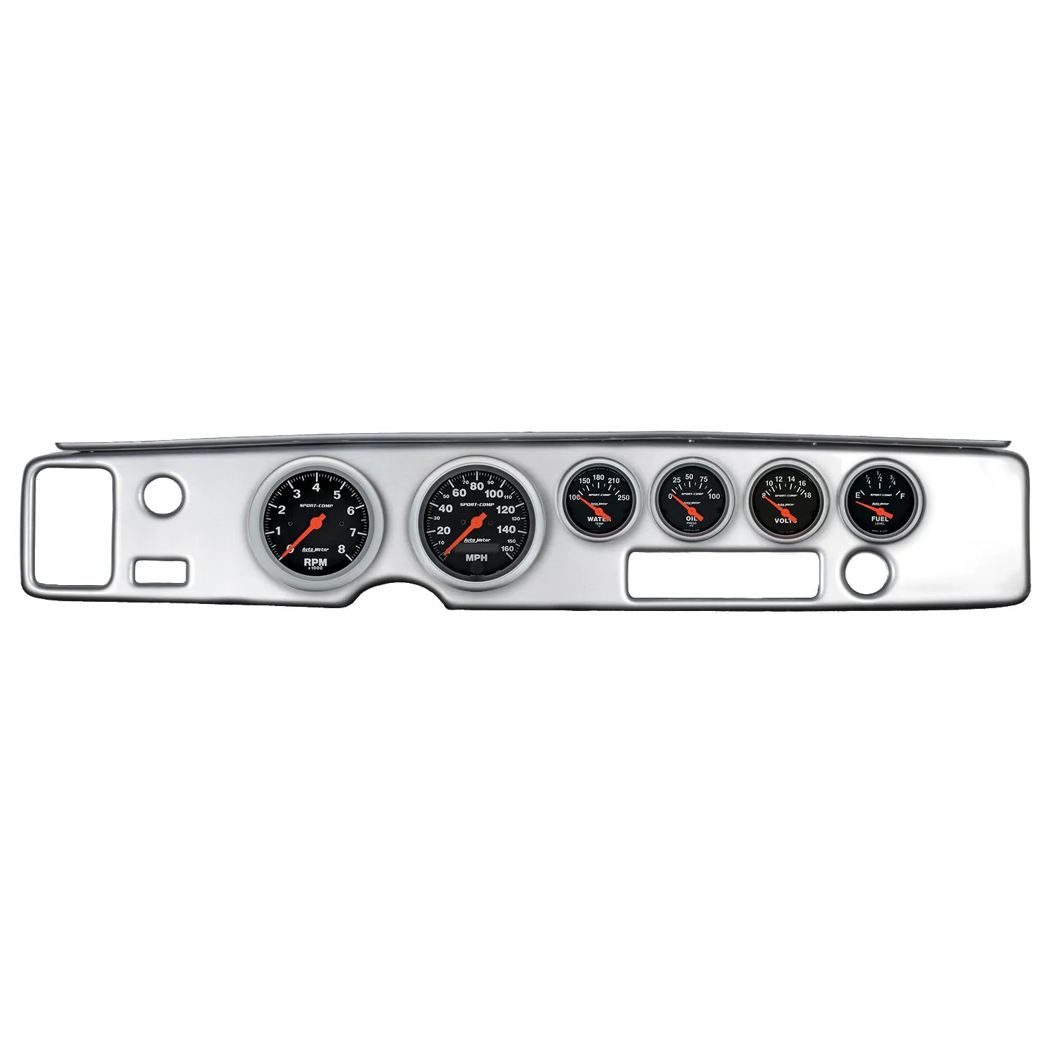 AutoMeter 7028-SC DIRECT FIT DASH KIT; FIREBIRD 70-81; TACH/MPH/FUEL/OILP/WTMP/VOLT; SPORT-COMP