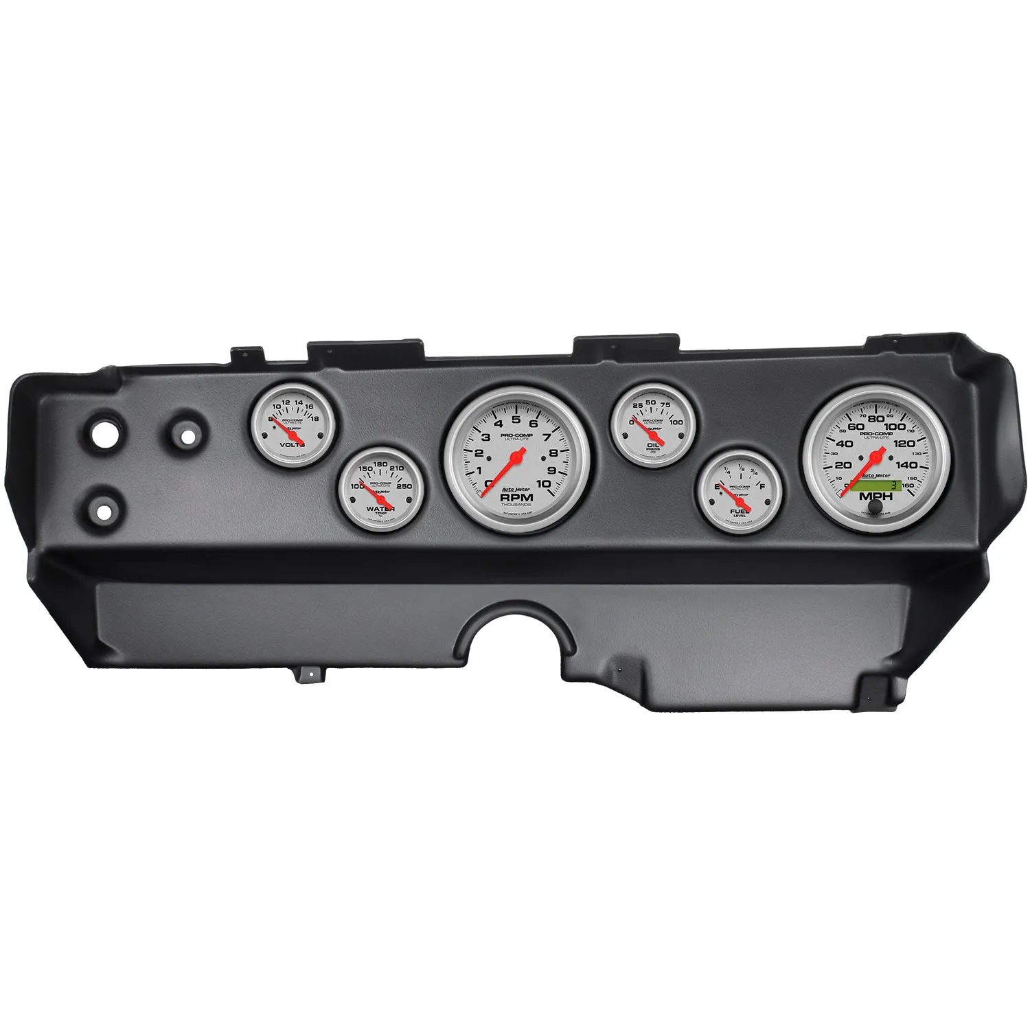 AutoMeter 7029-UL DIRECT FIT DASH KIT; EBODY/CUDA/CHALLENGER 70-74; TACH/MPH/FUEL/OILP/WTMP/VOLT;