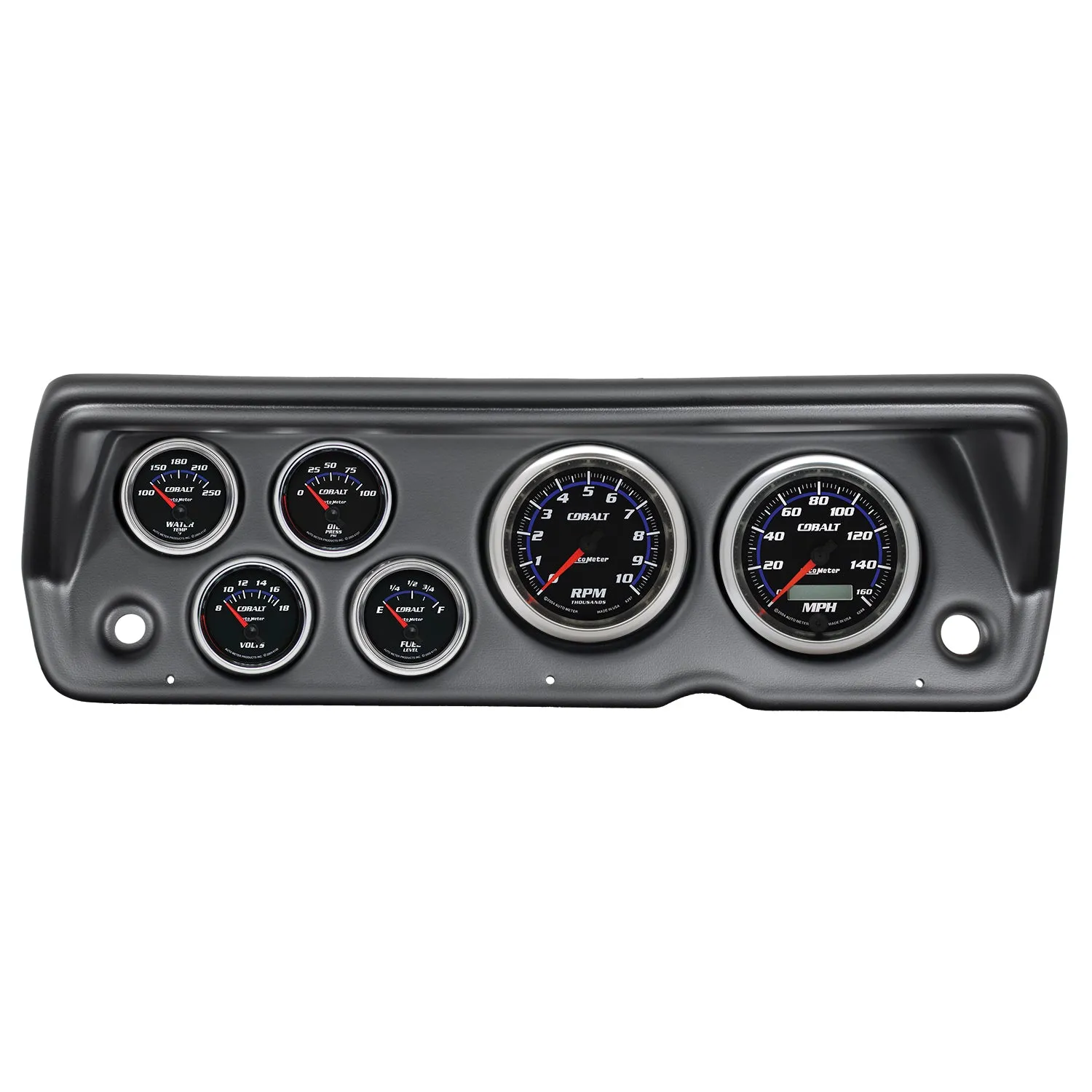 AutoMeter 7031-CB DIRECT FIT DASH KIT; ABODY/DUSTER/DEMON/DART 70-76; RPM/MPH/FUEL/OILP/WTMP/BAT;