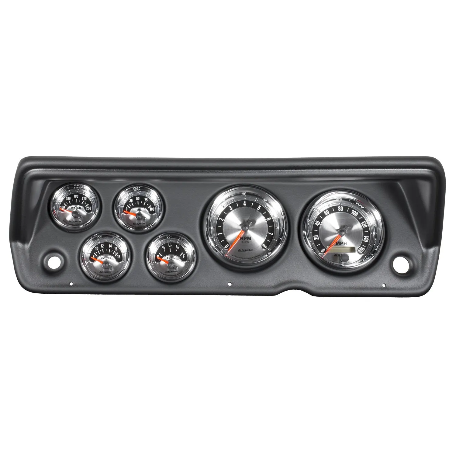 AutoMeter 7031 DIRECT FIT DASH KIT; ABODY/DUSTER/DEMON/DART 70-76; TACH/MPH/FUEL/OILP/WTMP/VOLT
