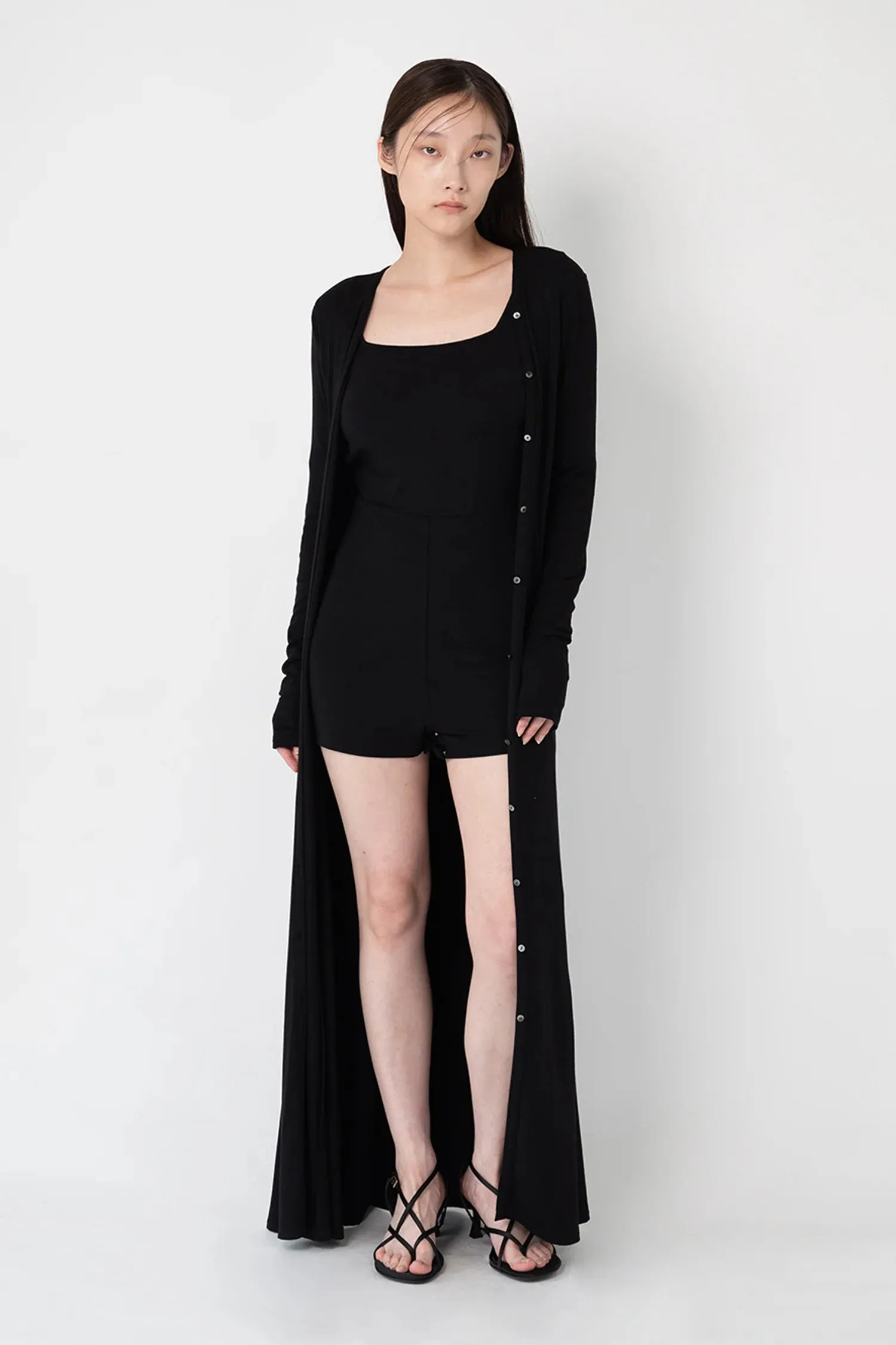 Black cardigan dress