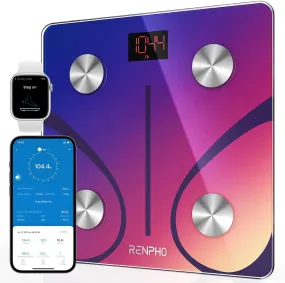 Bluetooth Body Fat Scale, Smart BMI Scale Digital Bathroom Weight Scale, Body Composition Analyzer with Smartphone App