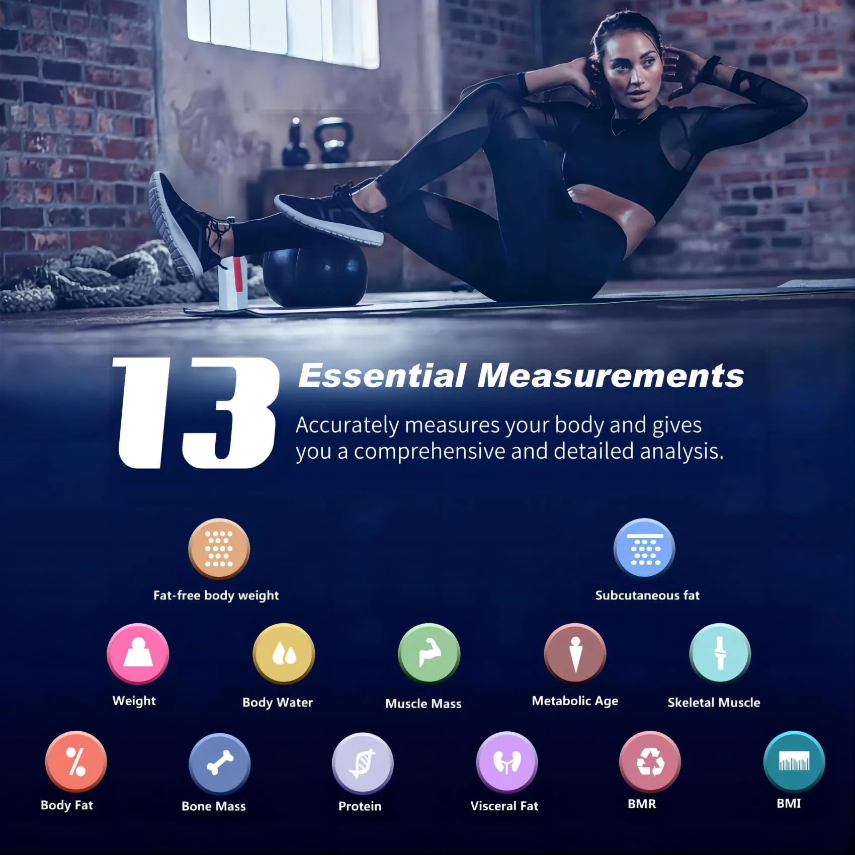 Body Fat Scales, Digital Scales 2025 with Body Fat and Muscle Mass with APP 180kg/400lbs, People Scales Bluetooth Body Scales for Body Fat, BMI, Weight, Water and Muscle Mass Black 260mm/10.3"
