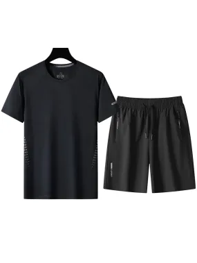 Breathable Athletic T-Shirt and Shorts Set - SF2046