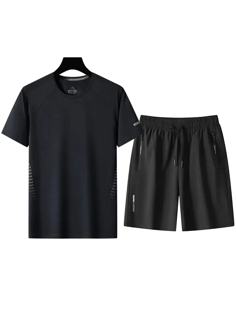 Breathable Athletic T-Shirt and Shorts Set - SF2046