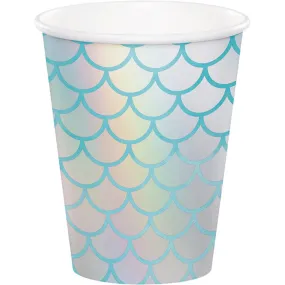 Bulk Iridescent Mermaid Paper Cups (96 per Case)