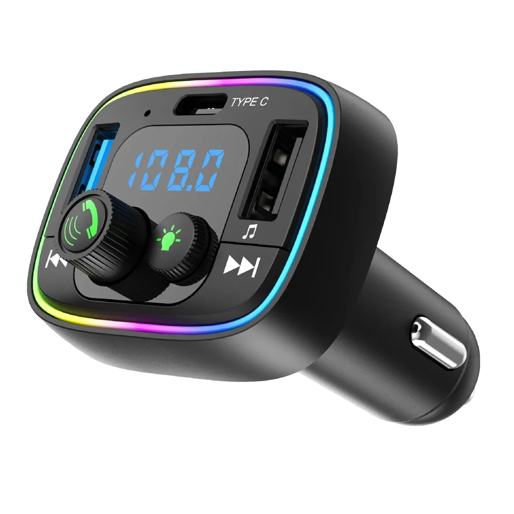 Car Fm Transmitter Bluetooth-compatible Hands-free Calling