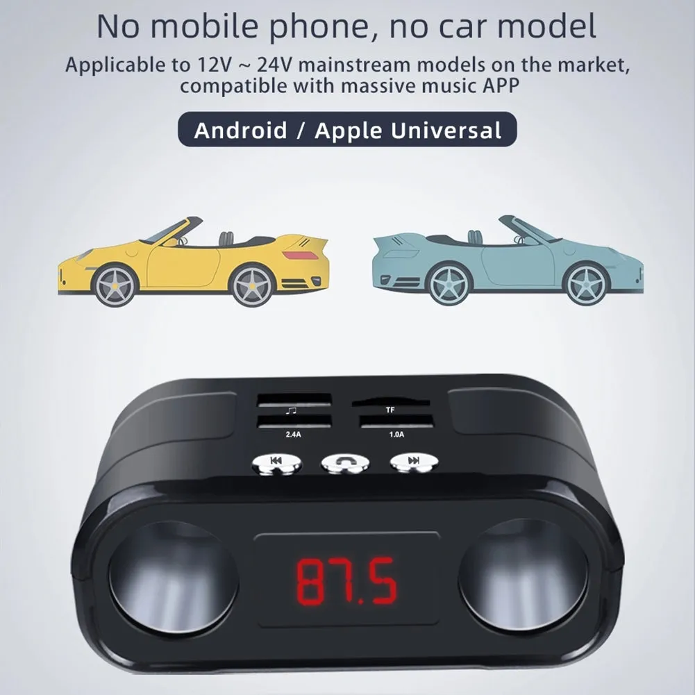 Car Fm Transmitter Bluetooth Hands-free Car Kit Mp3 Music Player