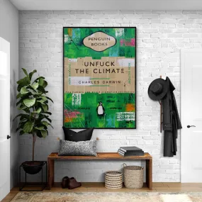 Climactic 140cm x 100cm Unfuck The Climate Urban Pop Book Club Painting (SOLD)