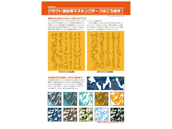 Cloud Camouflage Masking Tape 2 S (3 pcs) 1/144