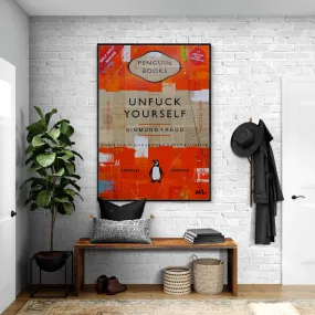 Completely Unfucked 140cm x 100cm Unfuck Yourself Urban Pop Book Club Painting (SOLD)
