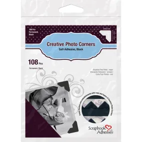 Creative Photo Corners (Black) by Scrapbook Adhesives
