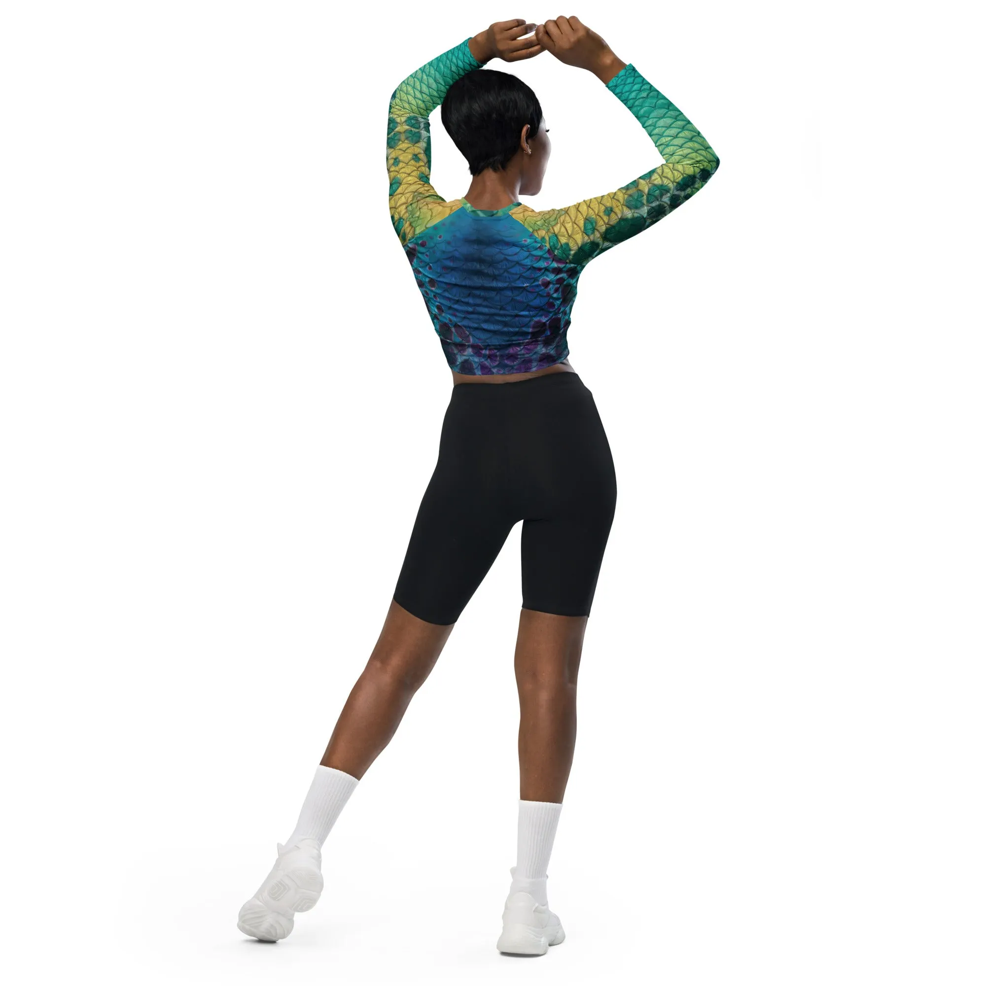 Eco-Friendly Damsel Recycled Cropped Rash Guard for Women